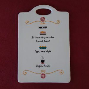 VTG TAG Ceramic Menu Wall Hanging Kitchen Decor